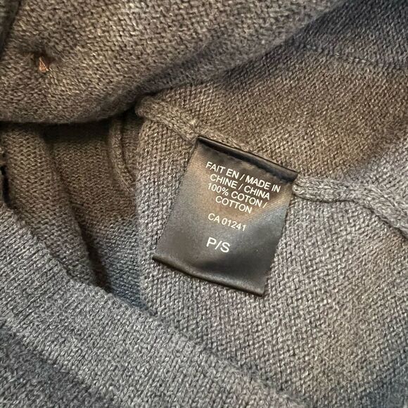 TWIK Grey Heavy Knit Button Up Bow Collar Shirt Blazer S - Picture 8 of 9